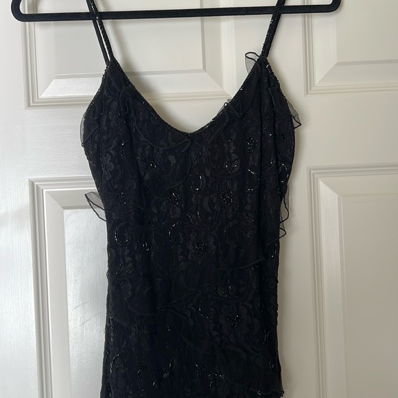Cache Dresses & Skirts - Cache Vintage Black Beaded and Lace Dress